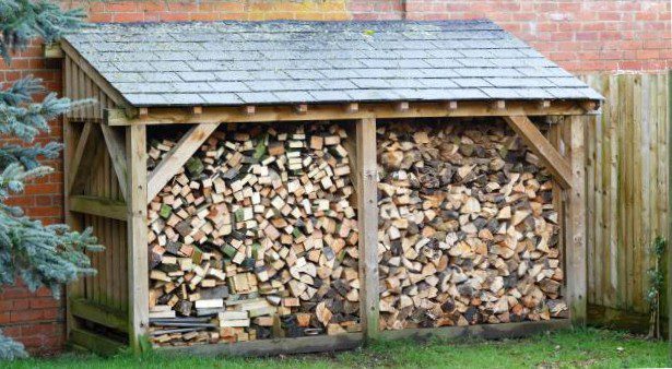 Store firewood inside and outside correctly and stylishly